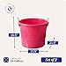 HOMZ 2-Pack Utility Tub, Large Plastic Storage Bucket with Rope Handles, 18 Gallon, Pink - Portable Indoor and Outdoor Buckets for Kitchen, Laundry, Garden, Bathroom, and Garage Organization