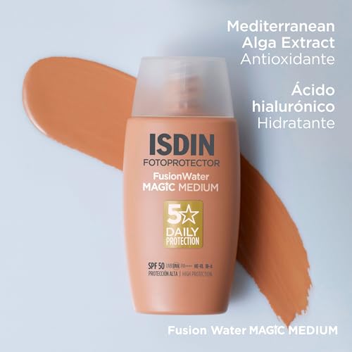 Miniatura 9 de Isdin Fotoprotector Fusion Water Color Medium - Protector Solar Facial Uso Diario, Textura Ultraligera, Spf 50, 50 Ml Paquete De 1