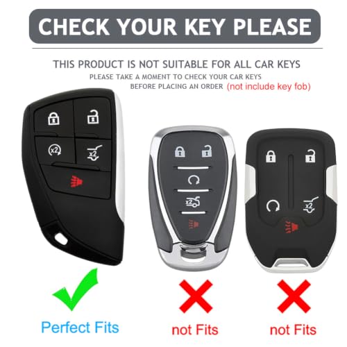 Image of Key Fob Cover for Chevy GMC Buick, Equinox (5 Buttons-SUV, Purple)