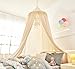 Mengersi Kids Bed Canopy with Tassel,Bed Canopy for Girls Boys Room Tent,Baby Crib Hanging Curtain-Bedroom Privacy Space Sleeping Tents Gifts,Ivory