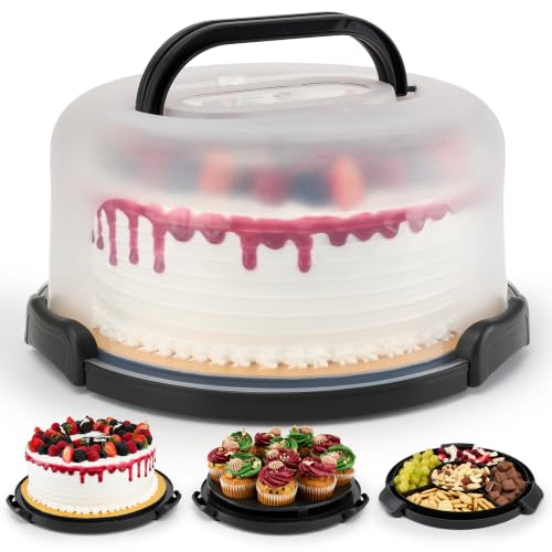 uandu Kuchen Transportbox Rund für Torten, Muffins & Cupcakes – Ansicht 1