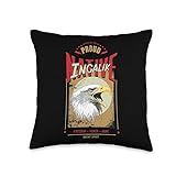 Ingalik Native American Eagle Spirit Vintage Honor Throw Pillow