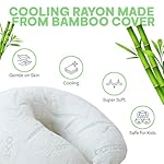 Sacred Thread Rayon Derived from Bamboo Travel Neck Pillow for Airplanes, Memory Foam for Airplane, Ergonomic Design Neck Rest, Travel Pillow for Sleeping (White) - Image 4