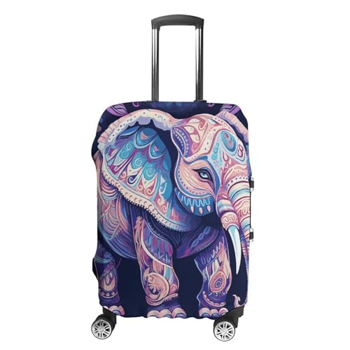 Purple Elephant Luggage Cover, Washable Elastic Suitcase Cover Protector Fit 18-32 Inch Luggage