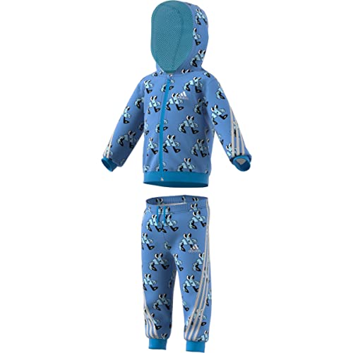 adidas I FI Shiny Jog Survêtement, Bleu/Bleu/Noir, 4 años Mixte bébé