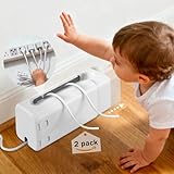 Improved Power Strip Cover Box(2 Pack) 丨Outlet Covers Baby Proofing丨Outlet Cover Box丨Adjustable Length Childproof Outlet Cover丨Preventing Toddlers from Touching Sockets丨Fits Most Sockets.