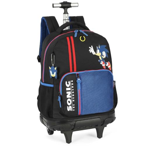 Mochila De Rodinha Sonic Juvenil Luxcel Ref 49872