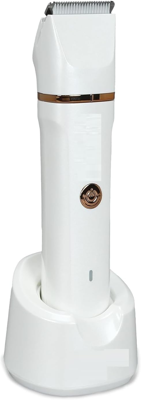 Electric Bikini Trimer & Shaver for Women - Rose Gold | Cordless & Waterproof Design Body Hair Trimmer (White)