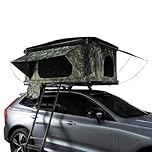Car Roof Tent Large Hard Shell Box Gas Assisted Pop Up Bunk 2-3 Person 3000mm Waterproof Camping Telescopic Ladder 5.5cm Fitted Mattress Boot Bags Anti Condensation FREE Storage Net & Solar Torch