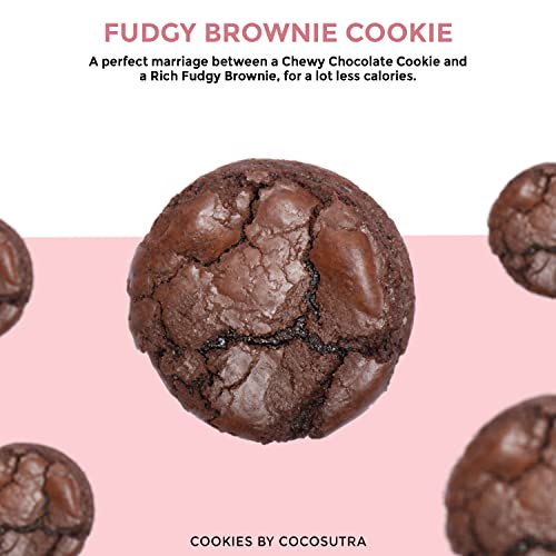 Image of Cocosutra Box of 12 Ooey Gooey Melty Chocolate Eggless Cookies | Chunky Chocolate Chip & Fudgy Brownie Cookies | Freshly Baked for Premium Gifting | 6 * 2 | 480g