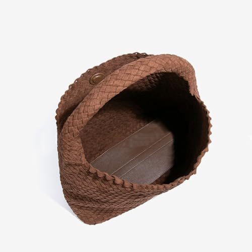 Woven Leather Bags for Women Knoted Women Handbag Designer Shoulder Bucket Purse Handmade Fashion Tote Hobo Bag Small4