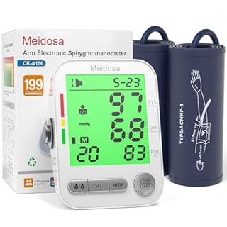 Blood Pressure Monitor for Home Use, Rechargeable Automatic Digital BP Machine with 2 Cuffs (9-17'' & 13-21''), Adjustable Upper-Arm Blood Pressure Cuff, Large LCD Backlit Display, 2x199 Sets Memory