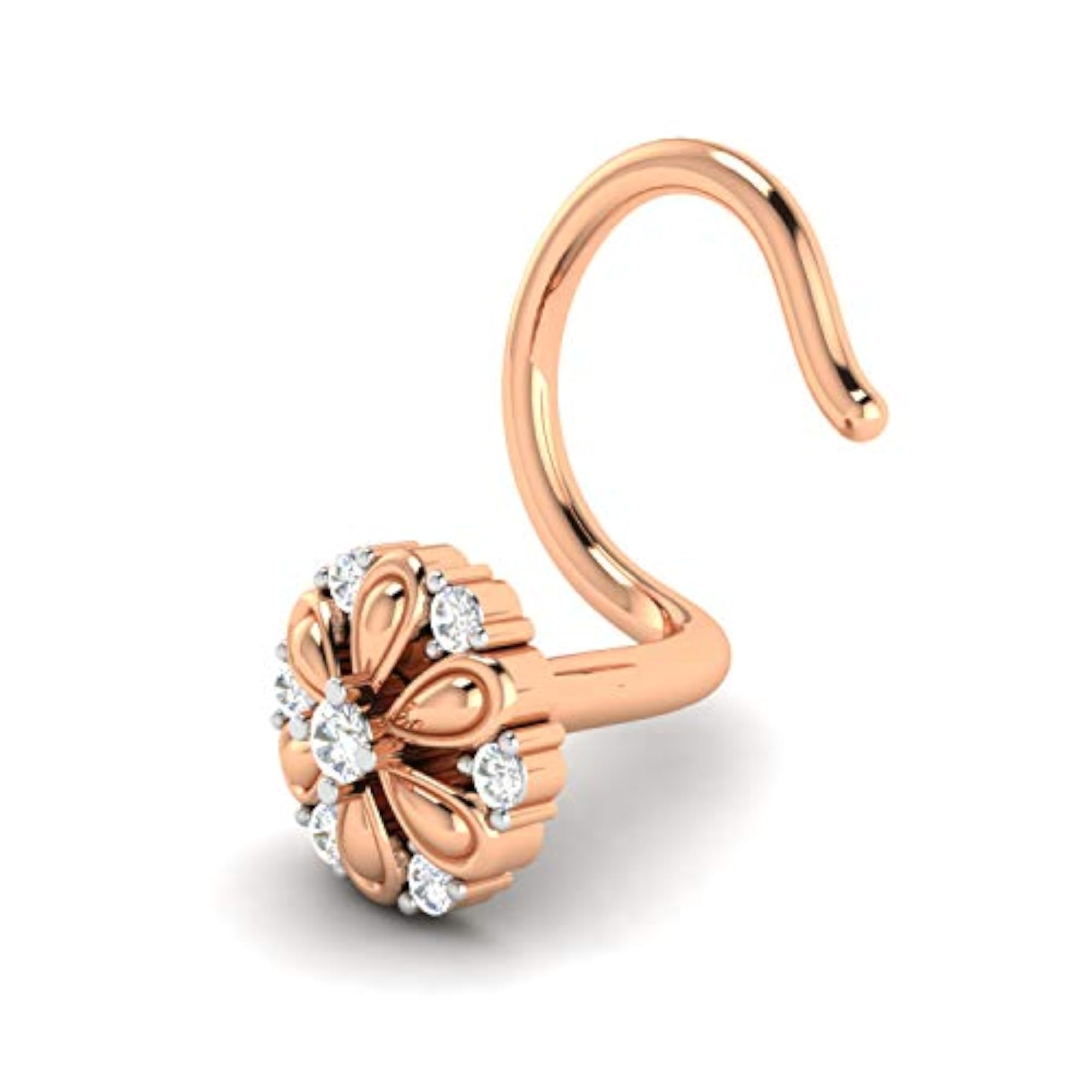 Women's 9K BIS Hallmarked Rose Gold Stud Nosering