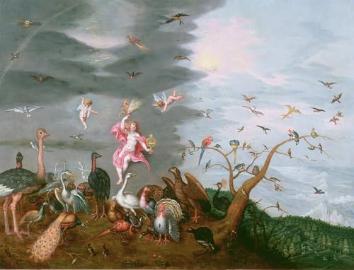 Affiche toile une Allégorie de l'Air Ferdinand Van Kessel pour décoration salon 60x90cm