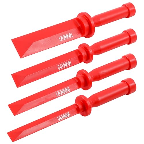 ARES 10083 – 4-Piece Non-Marring Scraper Chisel Set – Thermoplastic Construction Resists Flexing...