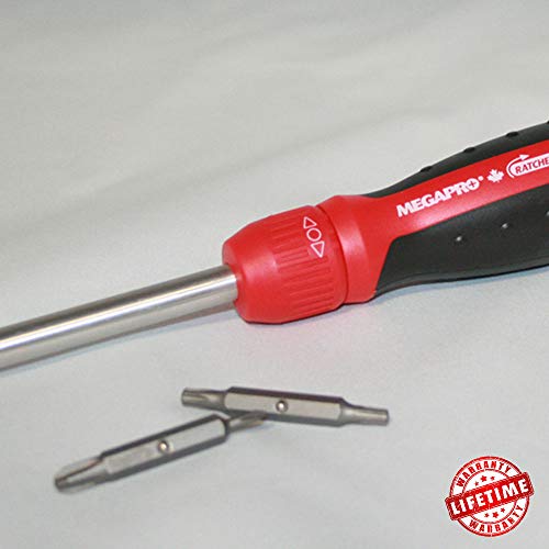 Megapro Marketing USA NC 211R2C36RD Ratcheting Screwdriver,Red