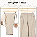 HOUSE DAY Premium Wooden Pants Hangers 25 Pack, Solid Lotus Wood Skirt Hangers with 2-Adjustable Clips, Heavy Duty & Anti Slip Wood Bottom Hanger for Slacks, Jeans, Trousers, Shorts (Natural)