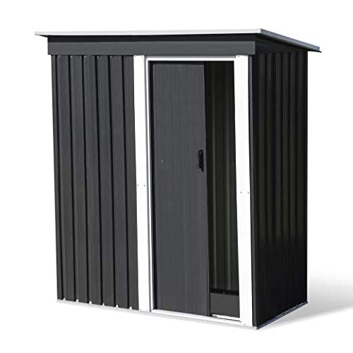 IDMarket - Caseta de jardín (1,3 m²), color gris