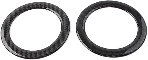 Miniatura 3 de GZYF Anillo de altavoz estéreo de fibra de carbono real para puerta trasera, decoración de sonido para Jeep para Grand Cherokee 2011-2021, para