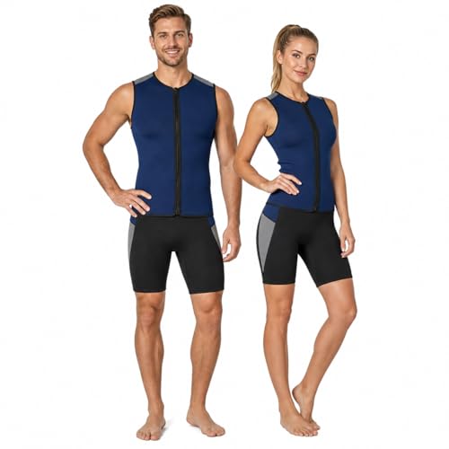 Set de Chaleco y Pantalones Cortos de Neopreno 3mm para Buceo, Snorkel y Surf, para Hombre y Mujer miniatura 1