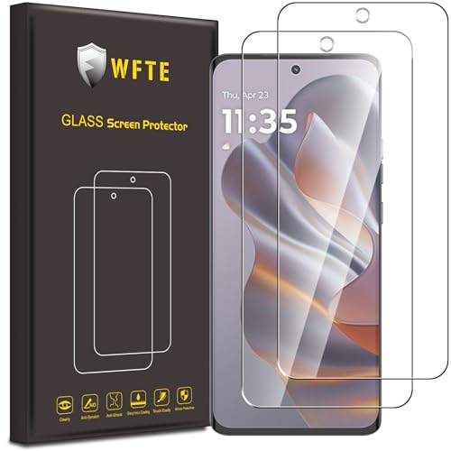 WFTE [2-Pack Screen Protector for Moto Edge 50 Neo,Anti-Scratch,High Transparency,Anti-fingerprint,Bubble-Free,Dust-Free Premium Screen Protector Tempered Glass For Moto Edge 50 Neo