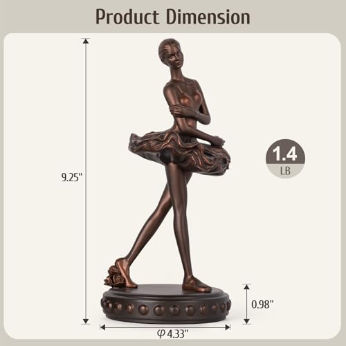 Figurita Bailarina Estatua Escultura de Resina Vintage miniatura 2