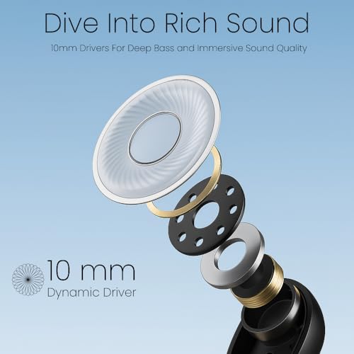 Image of Zenyx Open Ear Wireless Earbuds with Ear Hooks, 10mm Dynamic Drivers, Bluetooth 5.3, 7H Playback + 400mAh Case, HiFi Sound, ENC Clear Calls, Lightweight & Sweat-Resistant, Type-C Charging