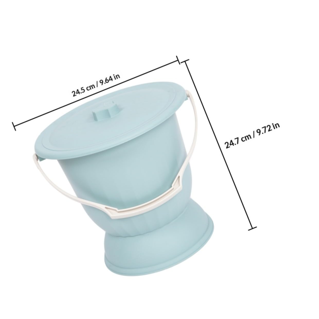 Cabilock Pentola da notte con coperchio vasino per bambini anziani adulti ciotola per rigurgito colore casuale unisex toilette per viaggi auto casa letto ospedale notte