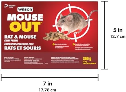 Rat & Mouse Killer Pellets, superior effectiveness, no chemicals, 360 g - 5