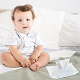 2 Pcs Travel Wipe Holder Thin Baby Wipes Dispenser Portable Refillable Wipe Container Reusable Travel Waterproof and Dustproof for Homen Hiking Use Women Gifts White Gray 9.45 × 5.31 Inch - Image 6