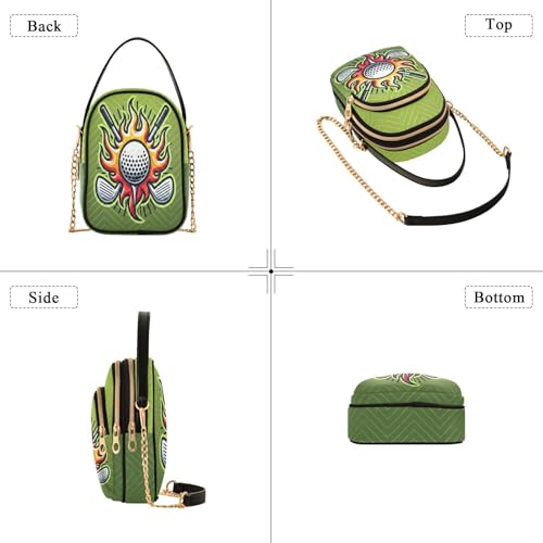 Image of MCHIVER Golf Crossbody Bag for Women Cell Phone Purse Wallet with Removable Chain Shoulder Handbag