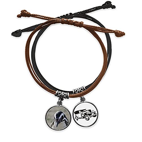 Bracelet pingouins mignon en cuir, le cadeau idéal pour amoureux de nature