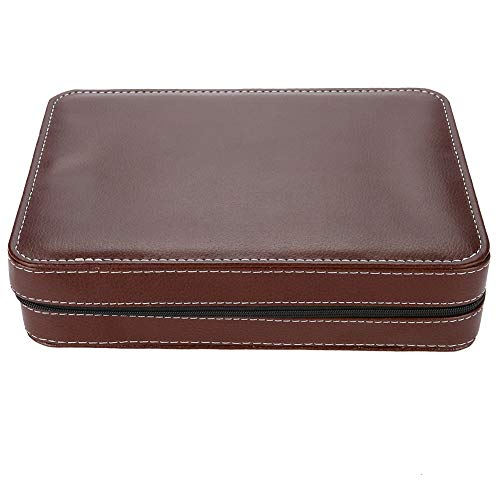 Preisvergleich Produktbild Lecxin Uhrenbox, 1 Stück 8 Grids Uhr Display Aufbewahrungsbox Reißverschluss Design Reißverschluss Reisesammler Fall Veranstalter Für Zuhause, Reisen Oder Geschäft (Braun)