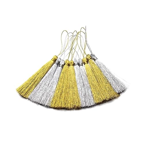 Operitacx 30 Piezas Oro Linterna Conmemorativa Cortinas Bohemias Cortinas Doradas decoración Marcador de borlas Colgantes de Ventilador Manual aretes Tirantes Llavero Decorar