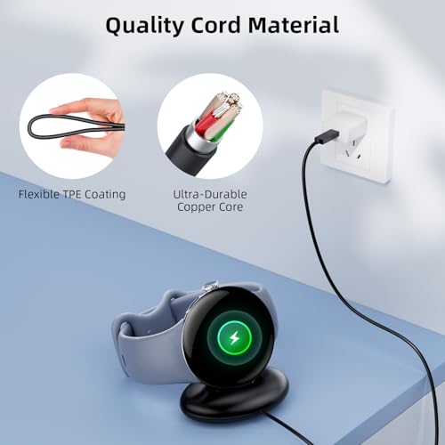Cable de carga rápida con soporte magnético seguro para Google Pixel Watch 4 6