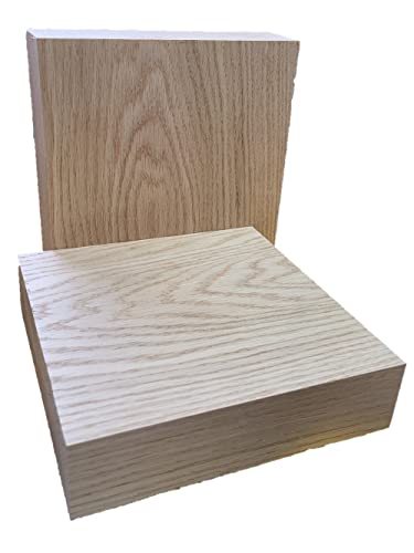 Poor Boys Farm - Bowl Blanks - 2 Pack - (Red Oak, 2" X 8" X 8") #TOP13