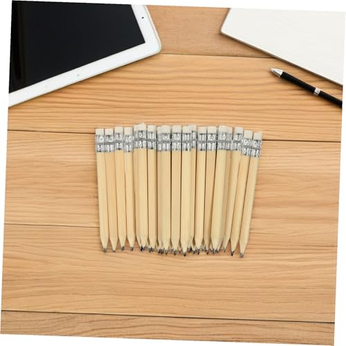 Set de 35 mini lápices de golf de madera 10 cm con borrador miniatura 6