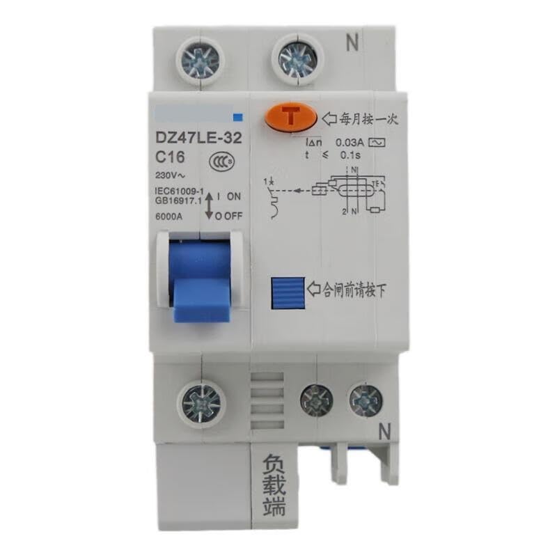 Disjoncteur de fuite DZ47LE-32 1P+N C16 pour éviter les risques de choc électrique