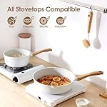 SENSARTE Nonstick Ceramic Cookware Set 13-Piece, Healthy Pots and Pans Set, Non-toxic Kitchen Cooking Set with Stay-Cool Handles, Silicone Tools and Pot Protectors, PFAS and PFOA Free - Image 4