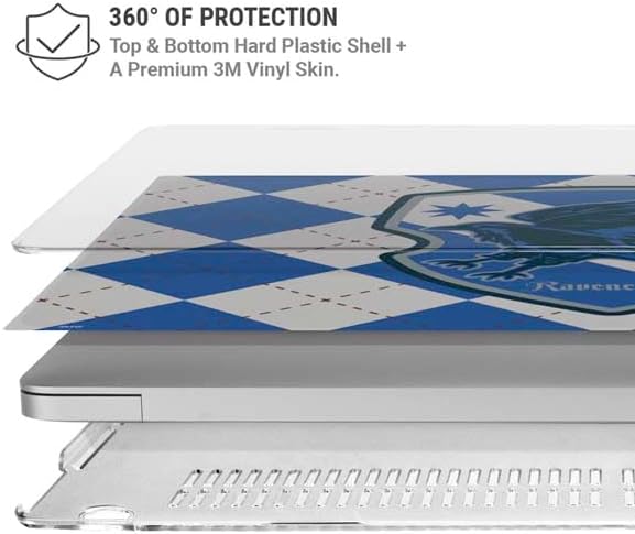 Skinit Laptop Case Plus Skin Compatible with MacBook Air 15in (2023) - Officially Licensed Wizarding Worlds Harry Potter Ravenclaw Crest Design