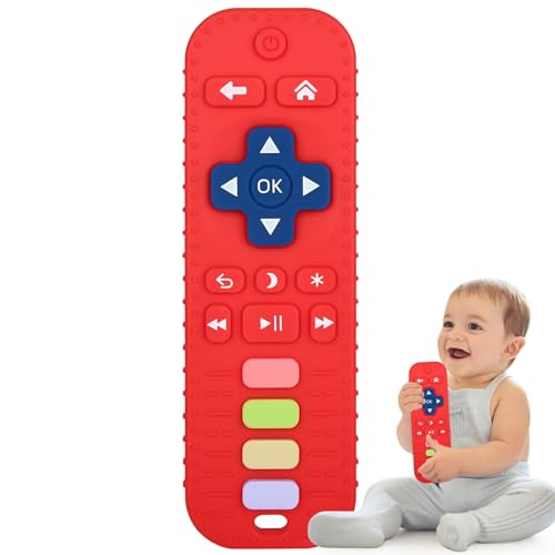 Image of Fu Store Baby Teether Toy Silicone Chew Toys for Baby Remote Control Shape