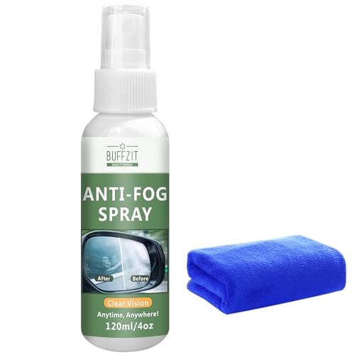 Windscreen Anti-Fog Spray – Portable Glass Cleaner for Instant Fog Removal – Perfect for Cars, Home Windows, and Glasses – Streak-Free for Clear Visibility – 120ML/4oz
