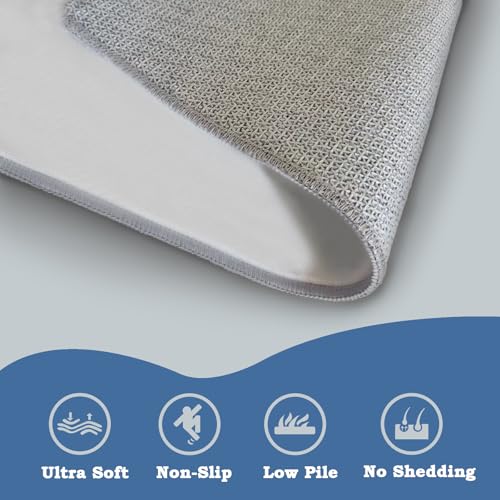 Tapete decorativo azul 91x122 cm, antideslizante y lavable miniatura 5