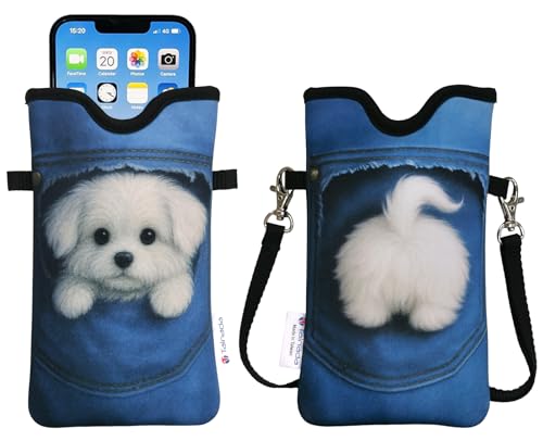 Housse de téléphone en néoprène avec bandoulière pour iPhone 16 et Samsung S25