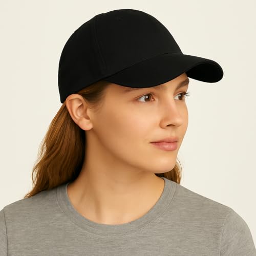 Image of Unisex Adjustable Baseball Cap Pack of 2 - Solid Color, Breathable, Stylish Cotton Caps for Men & Women - Outdoor Sports, Travel, Casual Wear