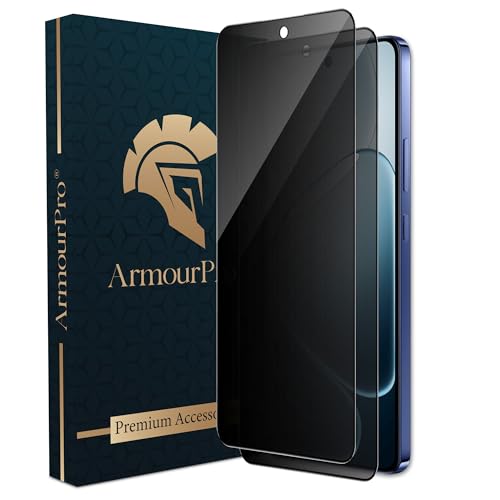 Image of ArmourPro Privacy Tempered Glass Screen Protector Compatible for OPPO F31 Pro Plus (6.79 Inch) with Edge-to-Edge Protection Coverage and Easy Installation kit (Pack of 2)