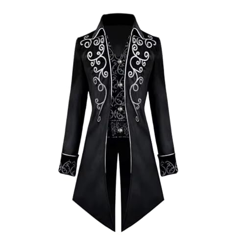 Veste Steampunk homme noire pour festival gothique et soirée costumée