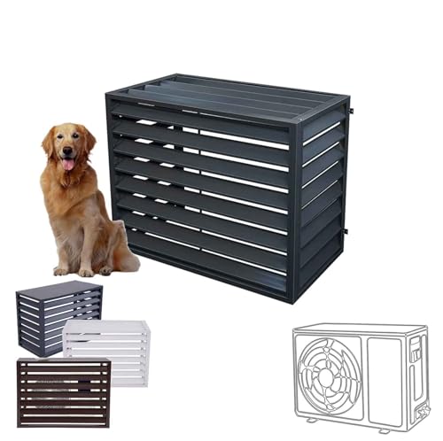 Pxkmouy 100cmcaja para pared aire acondicionado cubierta aire acondicionado exterior 1.5P Protectora De oculto Soporte de flores Rejil de aluminio fácil de instalar ac cover cubierta de salida de aire