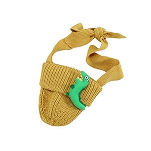 Kinderen Casual Gebreide Schoudertas Super Leuke Crossbody Tas Muntportemonnee Gift Meisjes Kids Geel Dinosaur…