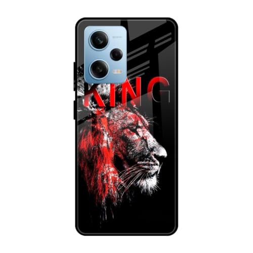 Image of SmashItUp King | Boy Design | Lion | Animal Designer Printed TPU Metal Case Mobile Back Cover for Redmi Note 12 Pro 5G
